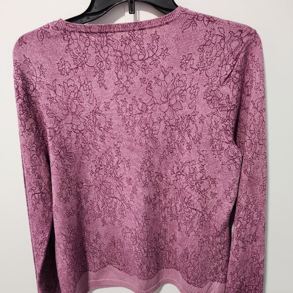 Judith Hart Collection- Cardigan Long Sleeve Sweater in Pink/Purple - Medium - Picture 2 of 4